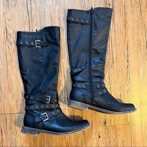 💚JustFab Paulina black boots